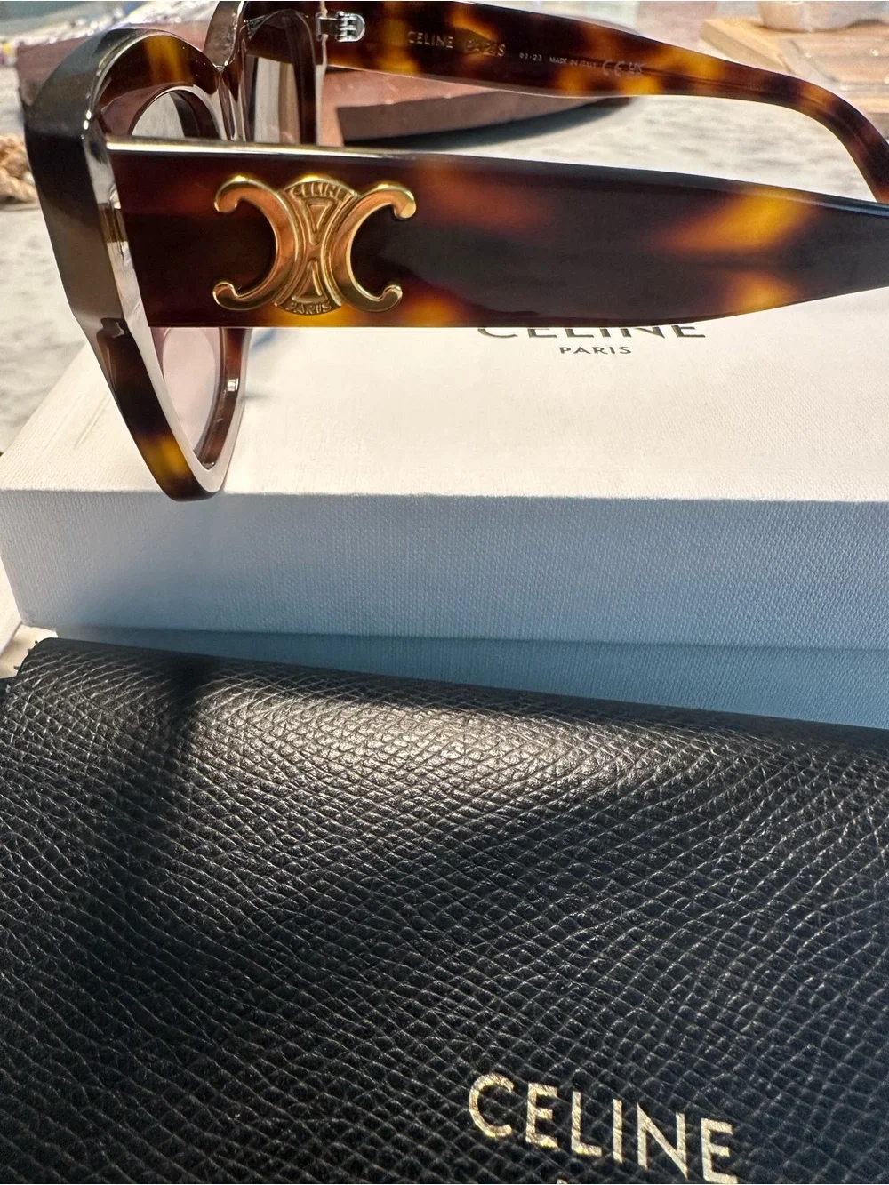 CELINE TRIOMPHE 09 SUNGLASSES IN ACETATE